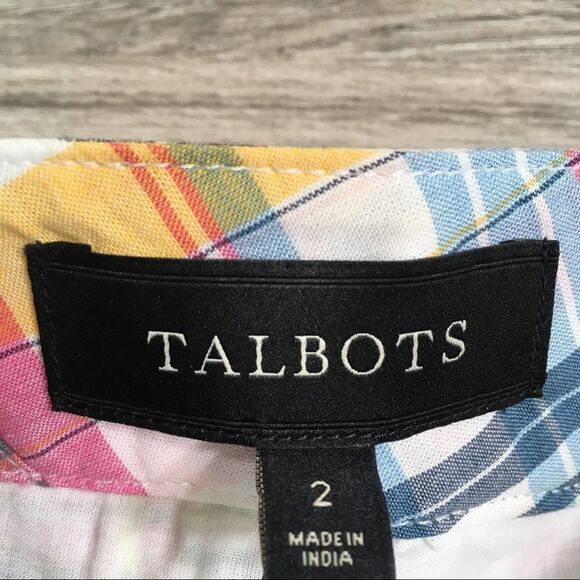 NWOT TALBOTS MULTI COLOR MADRAS PATCHWORK PENCIL SKIRT‎ 2 BOHO CHIC CONTEMPORARY - Picture 11 of 14